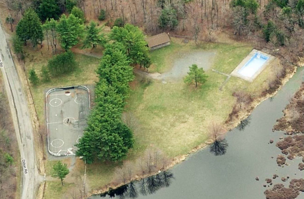 De Hoyos Memorial Park and Pond ariel view
