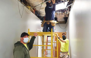 Town Hall renovations performed with help from Town employees.