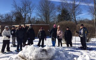 Snowshoeing event with Hal Simon of Fortress Bikes at Town of Thompson Park