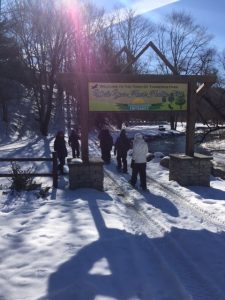 Snowshoeing event with Hal Simon of Fortress Bikes at Town of Thompson Park