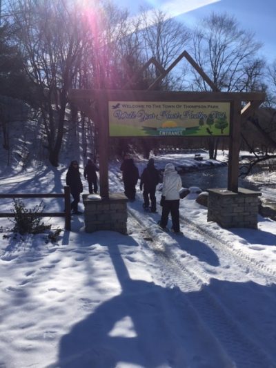 Snowshoeing event with Hal Simon of Fortress Bikes at Town of Thompson Park