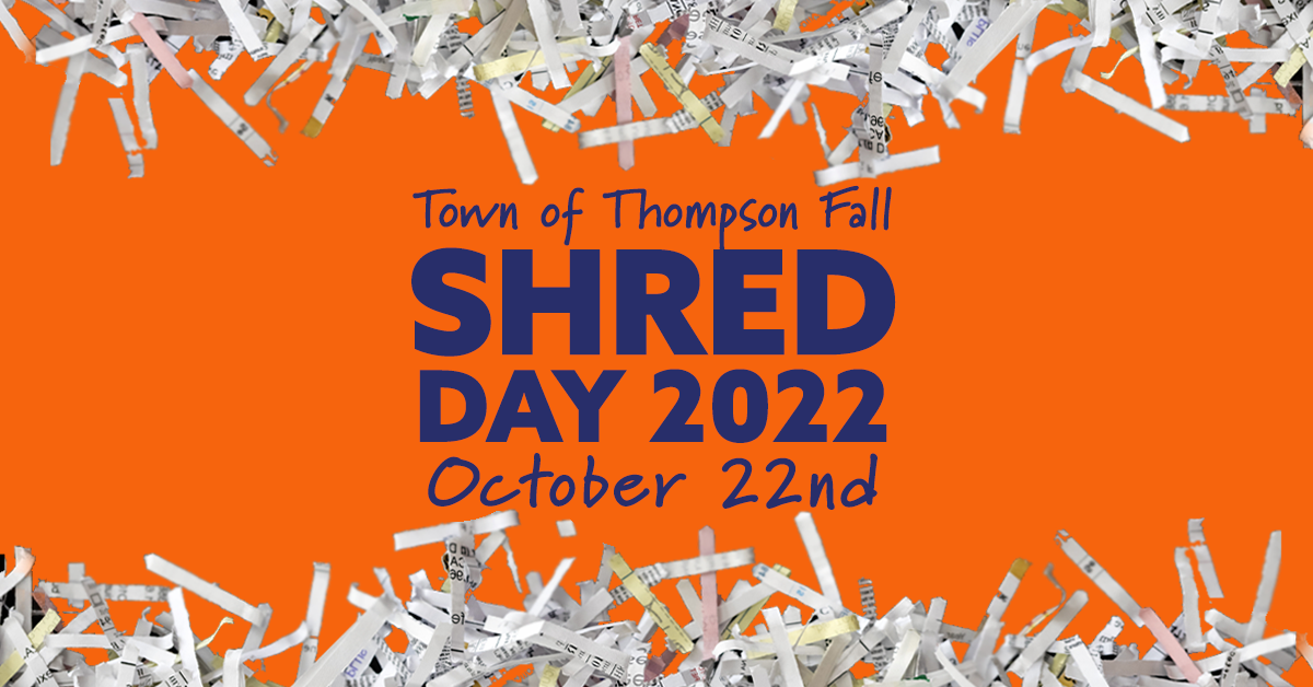 Town of Thompson Shred Day is October 22nd 2022