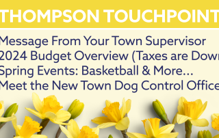 Touchpoint Spring 2024 Newsletter featuring Dog Control Officers, Spring Events, Budget Overview and more.