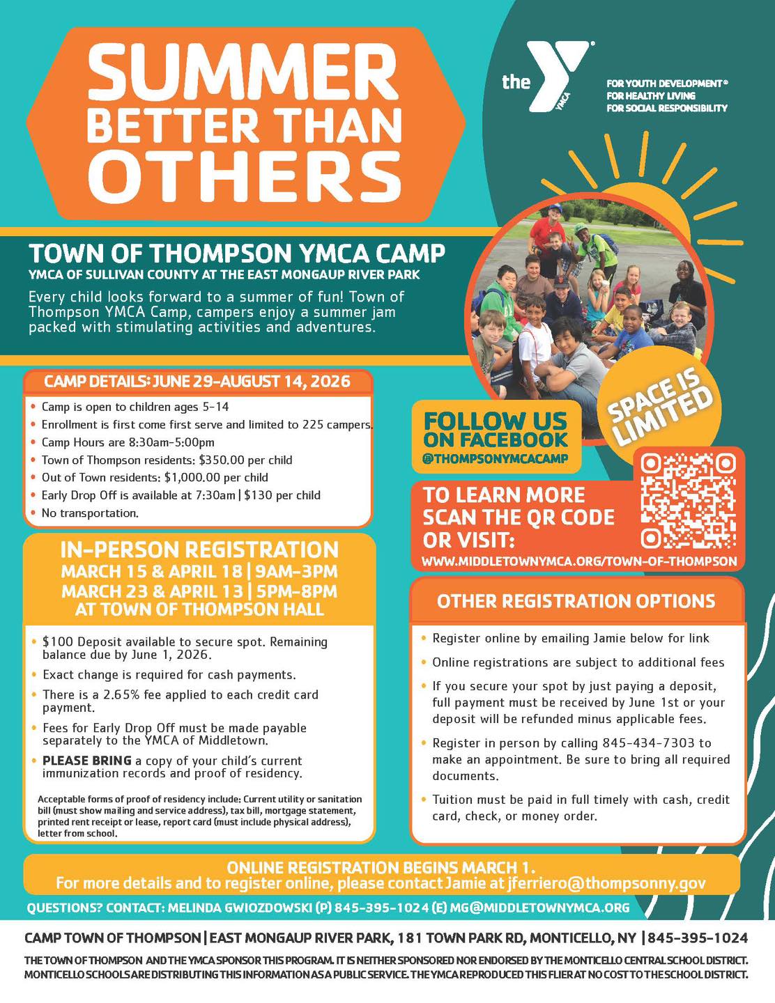 2026 YMCA Summer Camp Registration