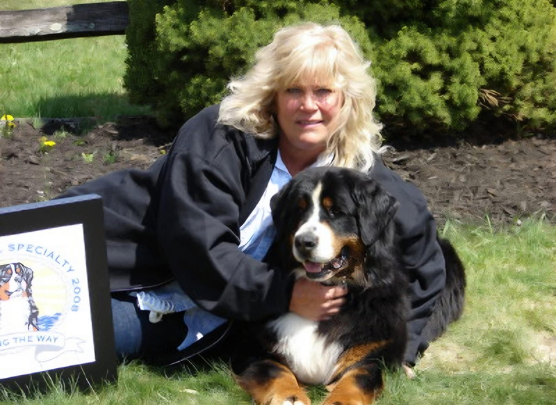 Joanne Gerow is Thompson's Dog Control Officer. She is pictured with her dog, a Bernese Mountain dog.