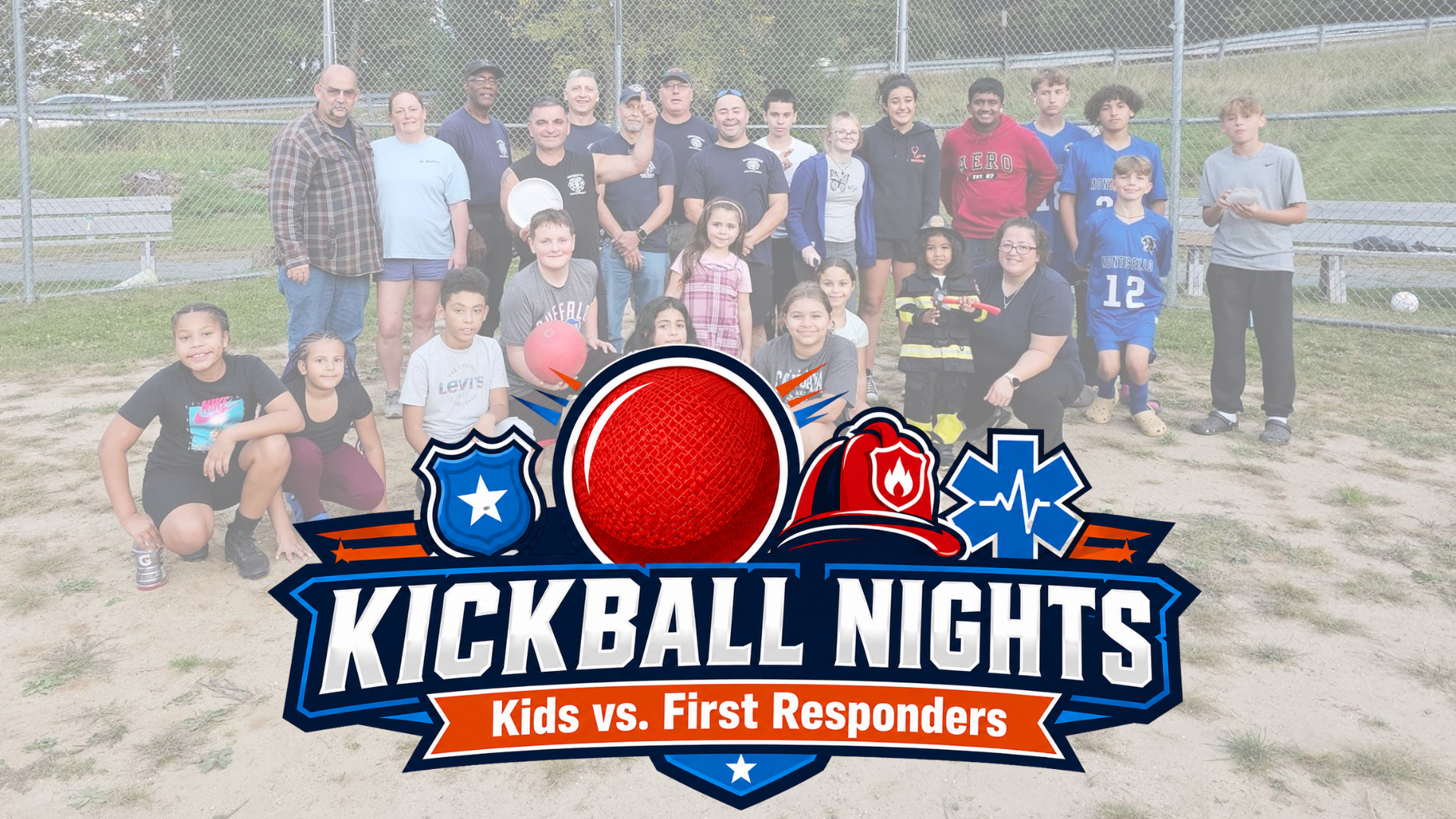 Kids Kickball Versus First Responders